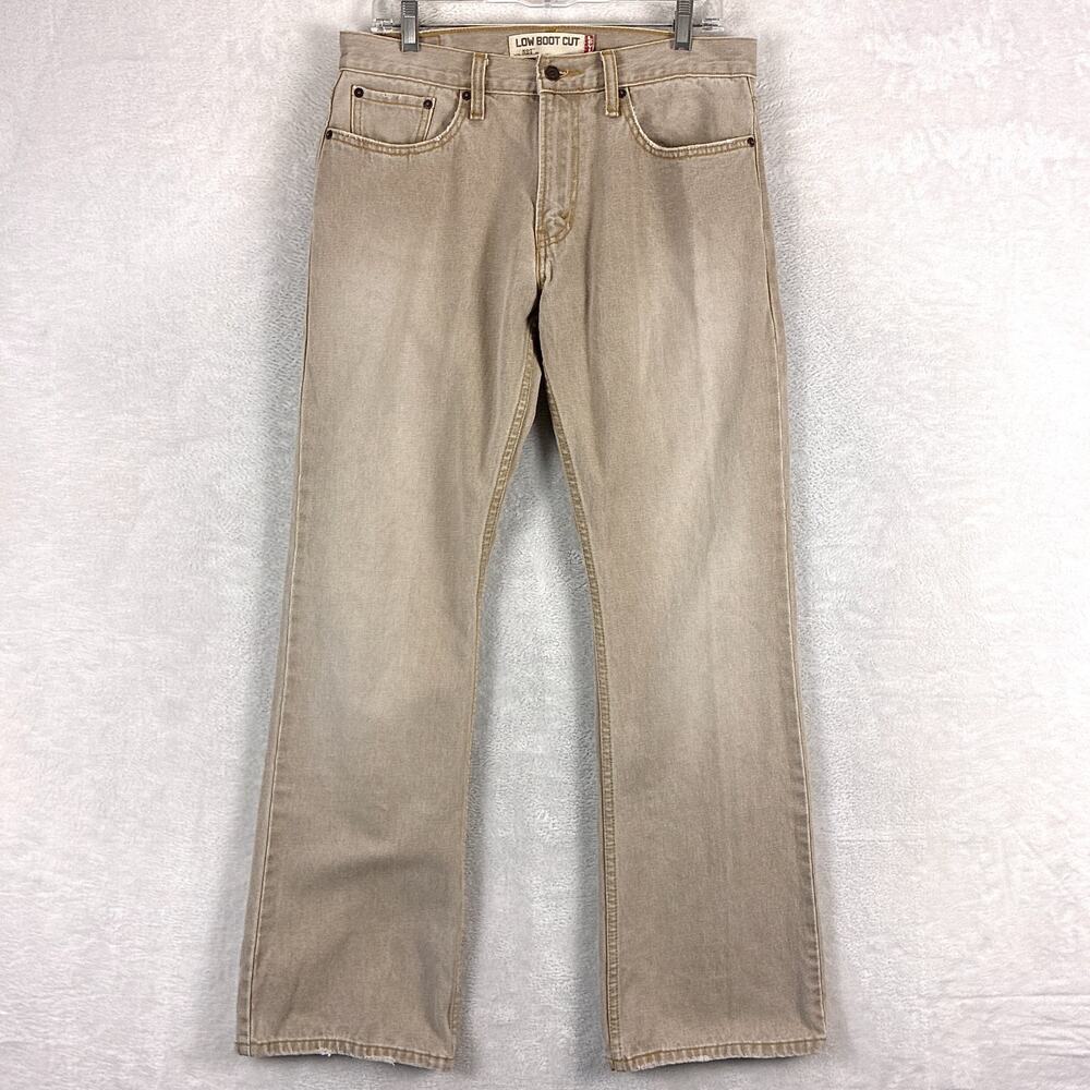 VTG Levis 527 Jeans Men 33x32 Brown Faded Low Boot Cut Western Skate Y2K RARE